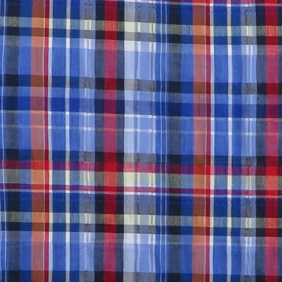 J. Campbell* Men's Short Sleeve Button Down Curved Hem‎ Plaid Shirt~ Size Medium - Picture 13 of 13